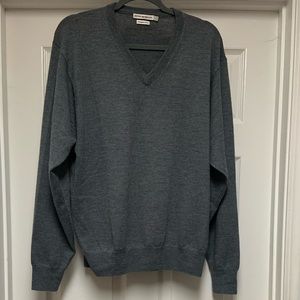 Peter Millar Heather gray V-neck merino wool Sweater